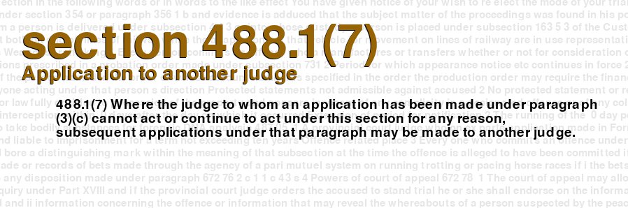 Application to another judge