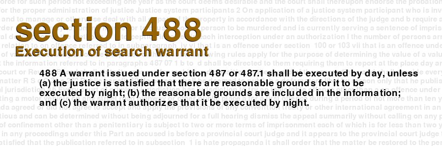 Execution of search warrant