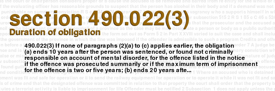 Duration of obligation