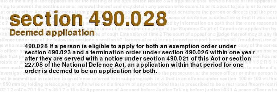 Deemed application