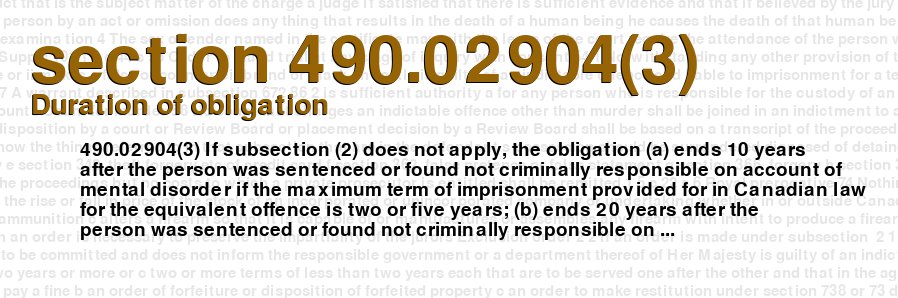 Duration of obligation