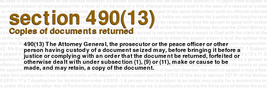 Copies of documents returned