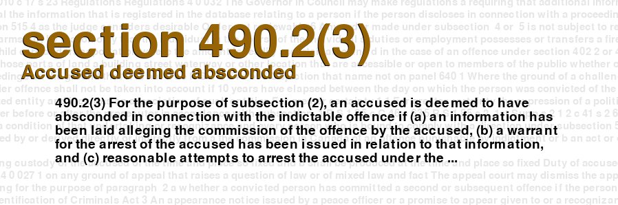 Accused deemed absconded