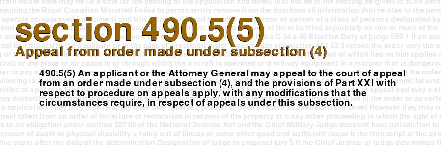 Appeal from order made under subsection (4)