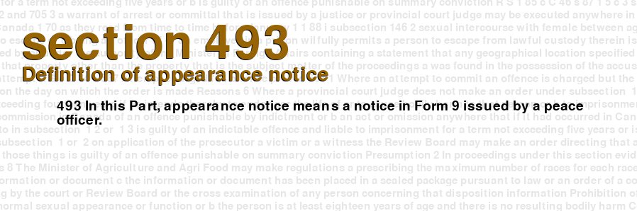 Definition of appearance notice