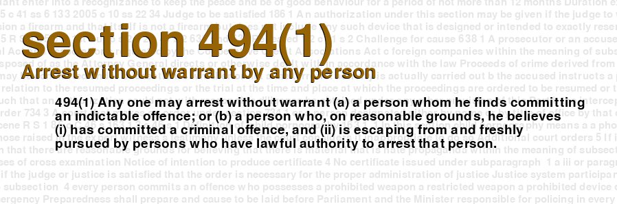 Arrest without warrant by any person