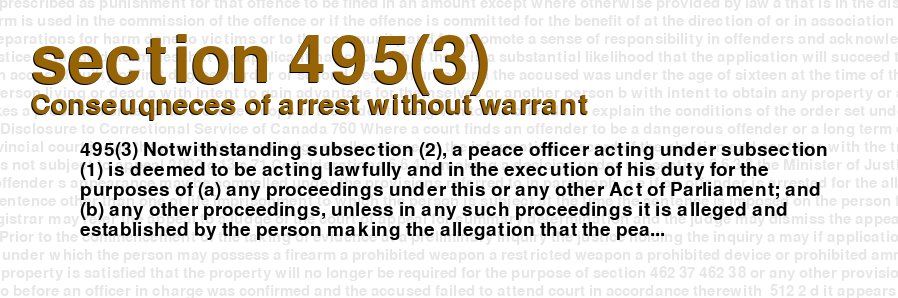 Conseuqneces of arrest without warrant