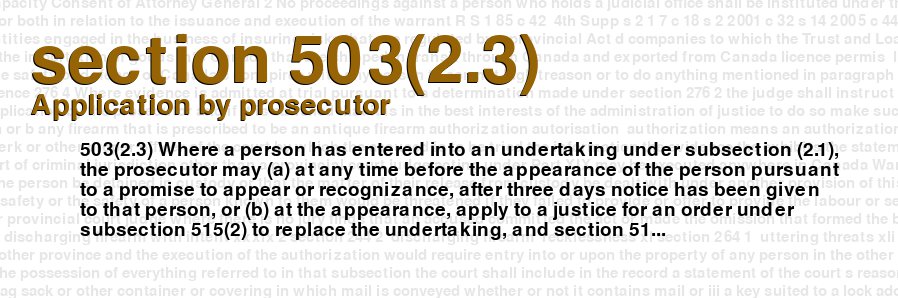 Application by prosecutor