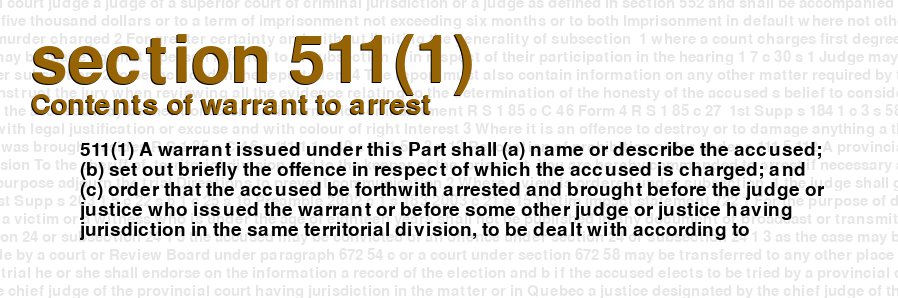 Contents of warrant to arrest