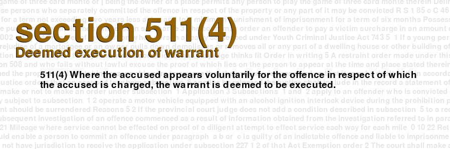 Deemed execution of warrant