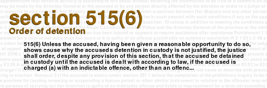 Order of detention