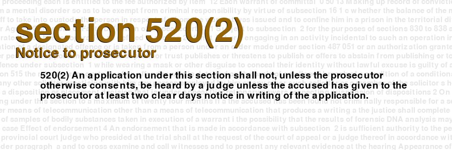 Notice to prosecutor