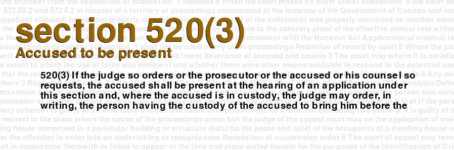 Accused to be present
