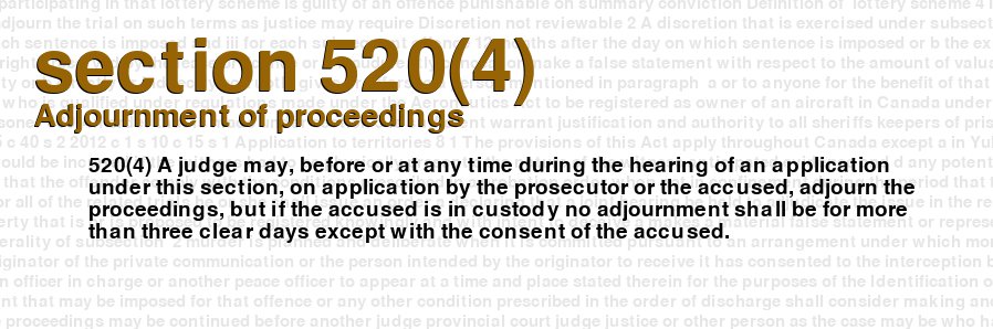 Adjournment of proceedings
