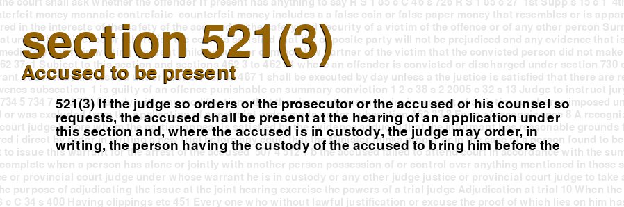 Accused to be present
