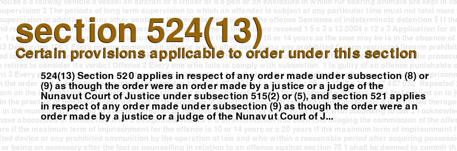 Certain provisions applicable to order under this section