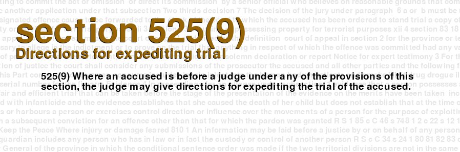 Directions for expediting trial