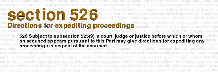 Directions for expediting proceedings