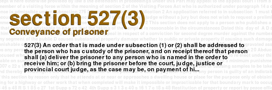 Conveyance of prisoner