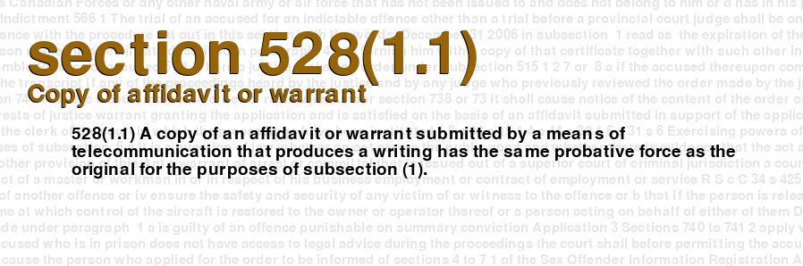 Copy of affidavit or warrant