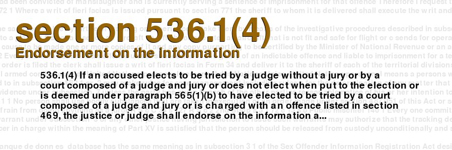 Endorsement on the information