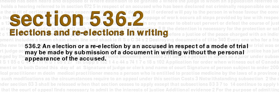 Elections and re-elections in writing