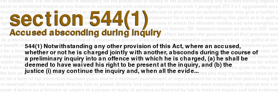 Accused absconding during inquiry
