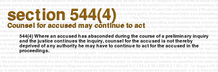Counsel for accused may continue to act