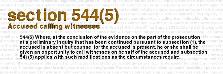 Accused calling witnesses