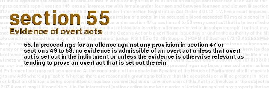 Evidence of overt acts