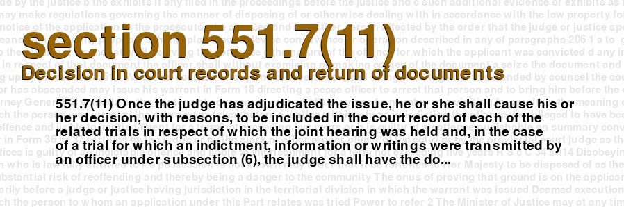 Decision in court records and return of documents