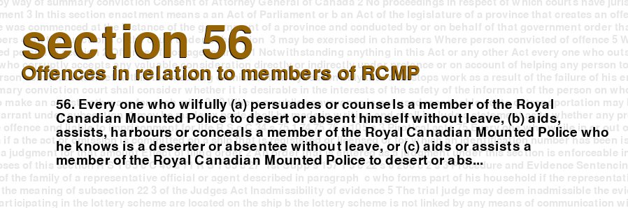 Offences in relation to members of RCMP