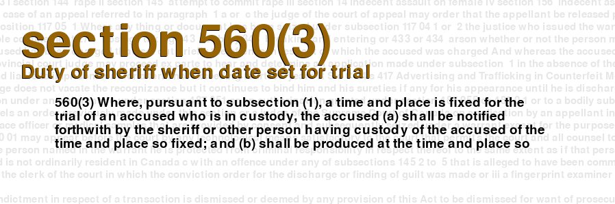 Duty of sheriff when date set for trial