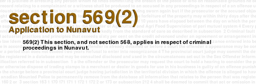 Application to Nunavut