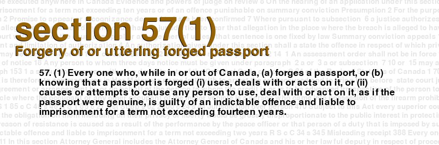 Forgery of or uttering forged passport