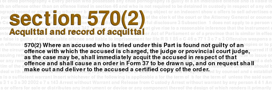 Acquittal and record of acquittal