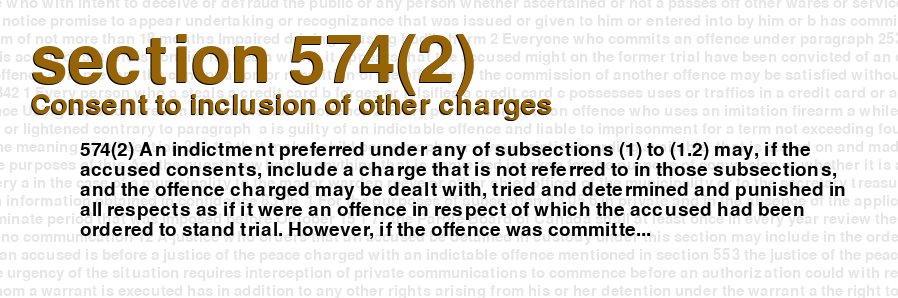 Consent to inclusion of other charges