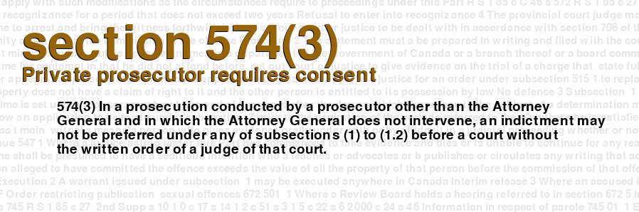 Private prosecutor requires consent