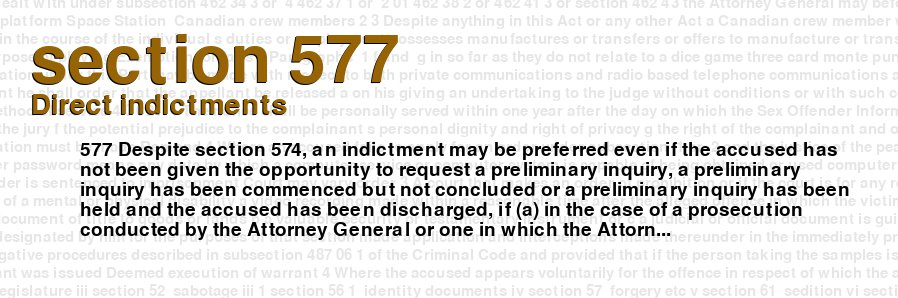 Direct indictments