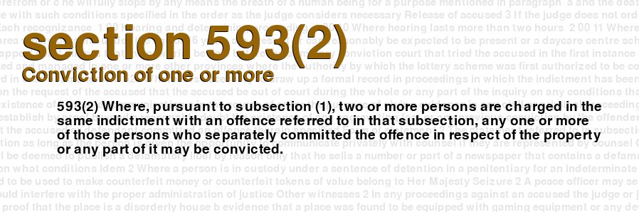 Conviction of one or more