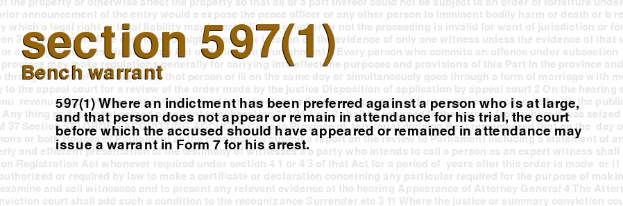 Bench warrant