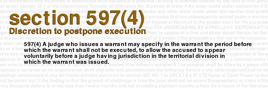 Discretion to postpone execution