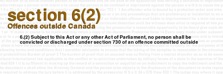 Offences outside Canada