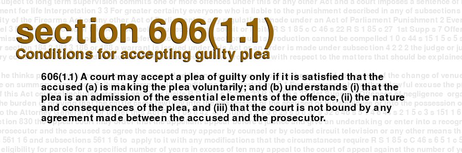 Conditions for accepting guilty plea