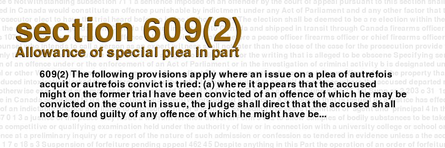 Allowance of special plea in part