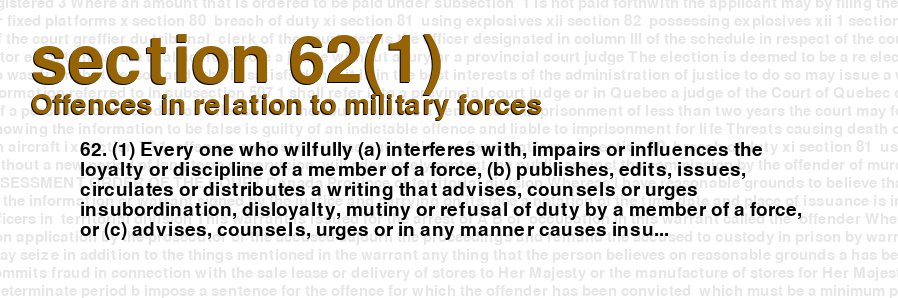 Offences in relation to military forces