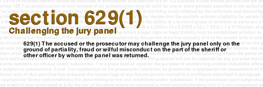 Challenging the jury panel