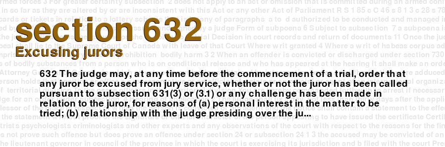 Excusing jurors