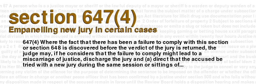 Empanelling new jury in certain cases