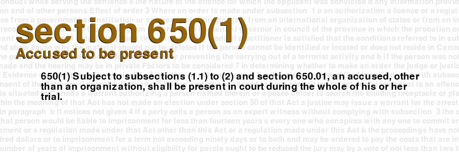 Accused to be present